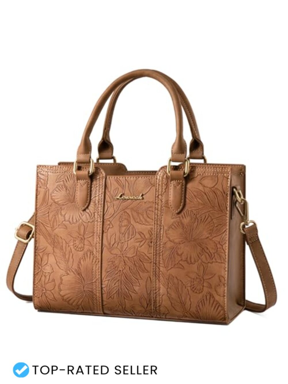 Vintage Leather Shoulder Handbag Women Satchel Tote Crossbody Purse Work